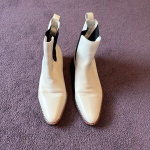 White worn J crew bootie’s